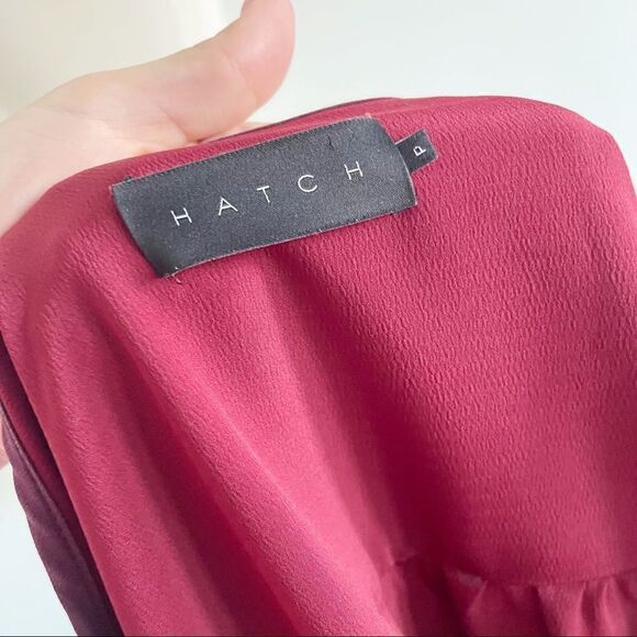 Hatch Maroon Maternity Blouse Top Small - Picture 8 of 9